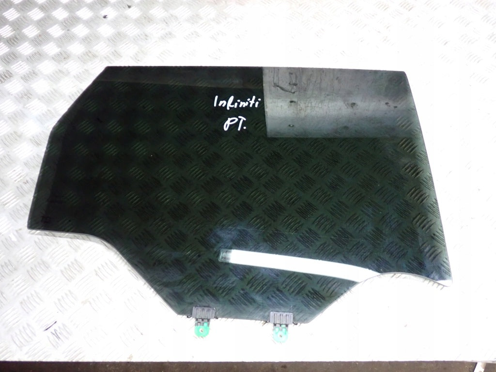 Szyba drzwi prawa tylna do Infiniti QX60 L51 2022, część samochodowa marki Autolandparts, widok z zewnątrz.
