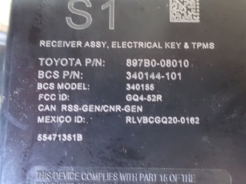 Moduł Keyless i TPMS Toyota Sienna XL40 2021-