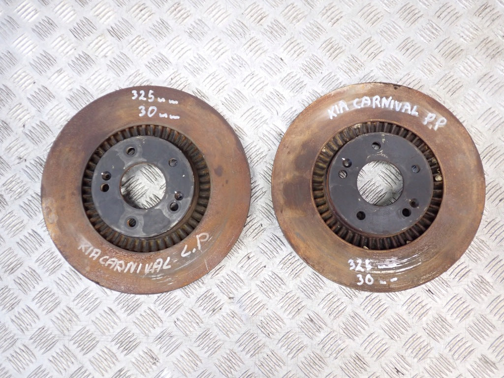 Front Brake Discs Pair Kia Carnival LX KA4 3.5 2020-