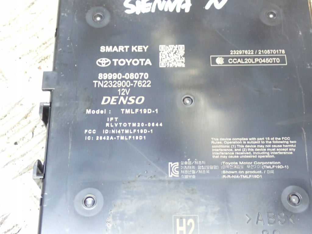 Moduł Sterownik Smart Key Centralnego Zamka Kluczyka Toyota Sienna 2021