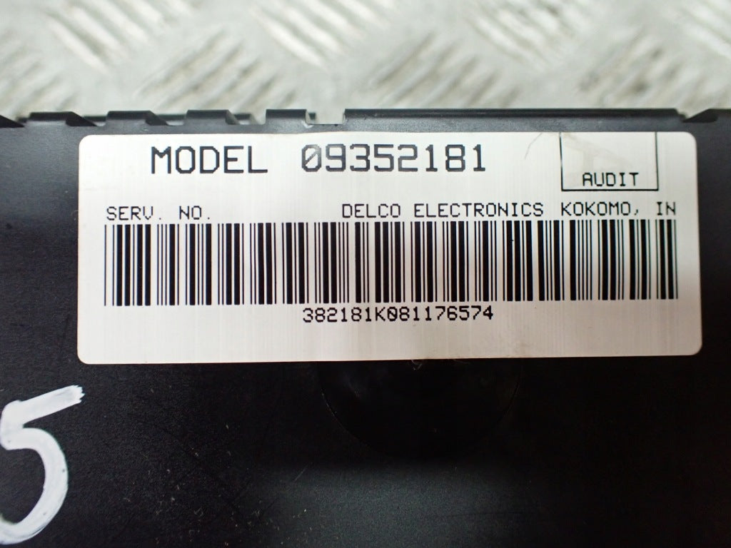 Air Conditioning Panel Chevrolet Corvette C5 1997-