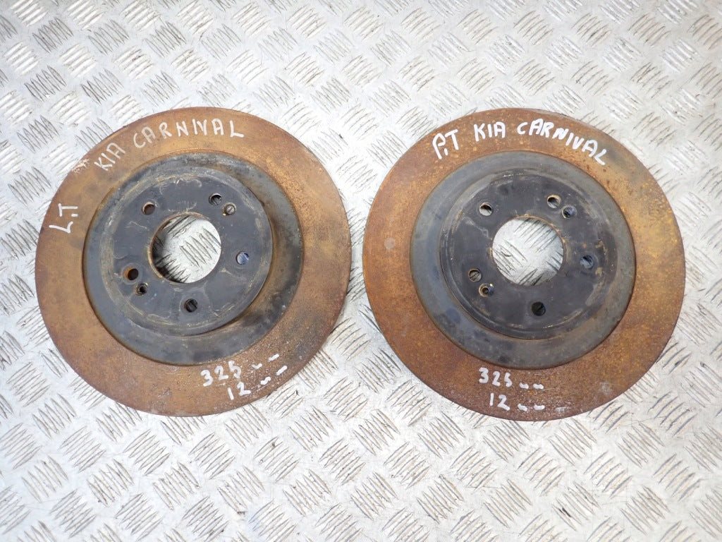 Rear Brake Discs Pair Kia Carnival LX KA4 3.5 2020-