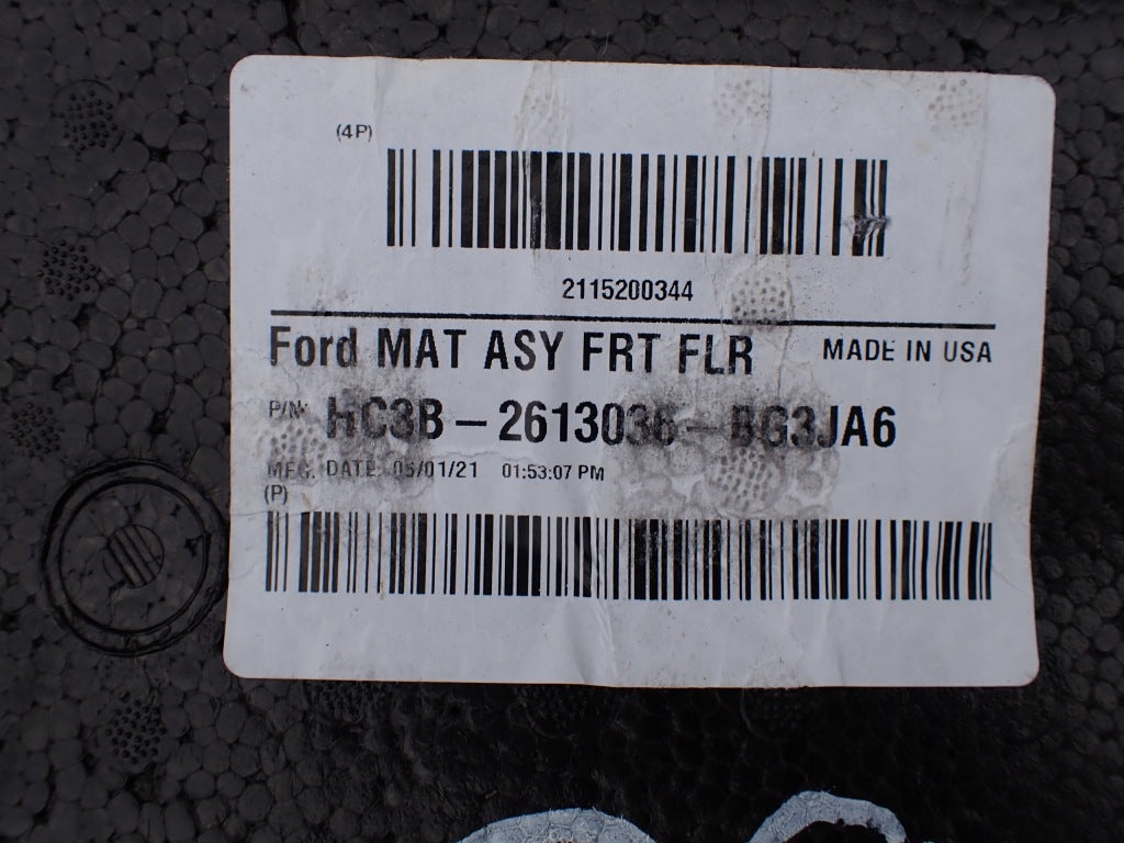 Wykładzina dywanowa do Ford F250 F350 2021 Super Duty 4x4, czarna, z logo, idealna do wnętrza pojazdu Autolandparts