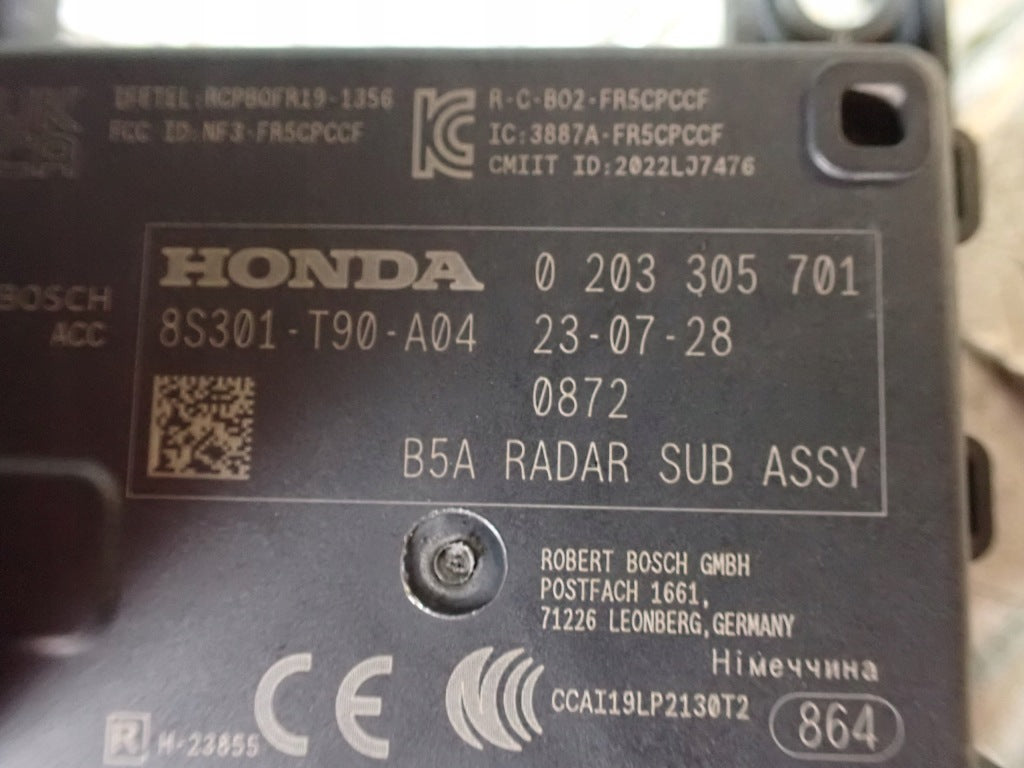 Radar Module Cruise Control Distance Sensor Honda Pilot 4 YG2 4x4 23-