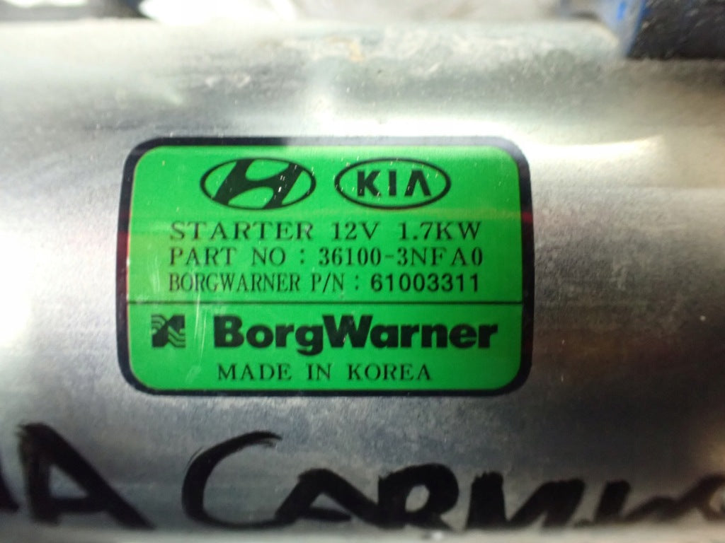 Starter Motor Kia Carnival LX KA4 3.5 2020-