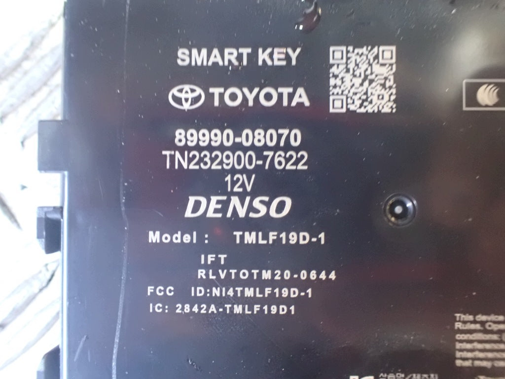 Moduł Sterownik Smart Key Centralnego Zamka Kluczyka Toyota Sienna 2021