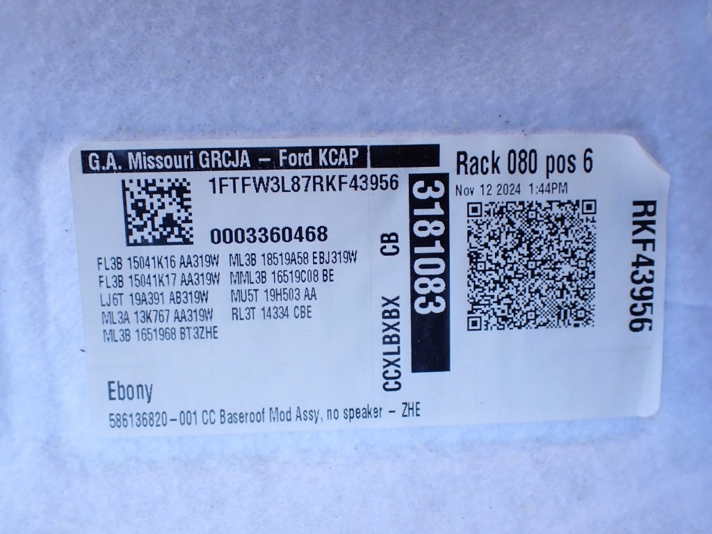 Black Headliner Ford F150 Crew Cab 21-