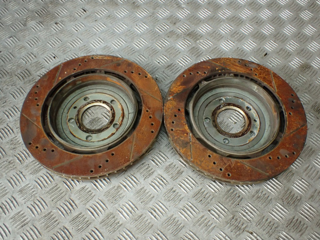 Rear Drilled Brake Discs Pair Chevrolet Corvette Z51 C7