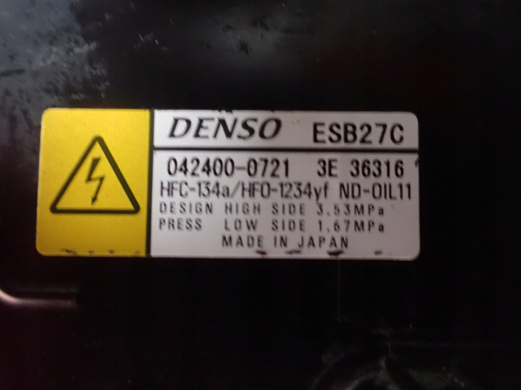 Air conditioning compressor for the 2021 Toyota Sienna XL40 2.5 Hybrid