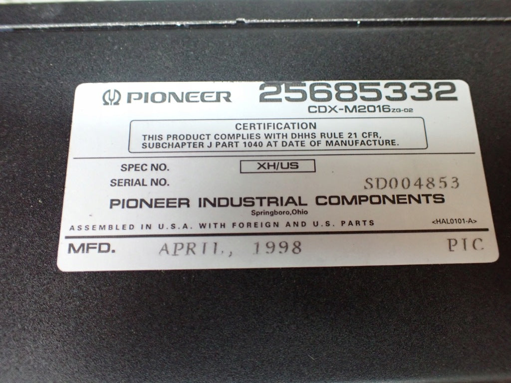 Chevrolet Corvette C5 CD Changer