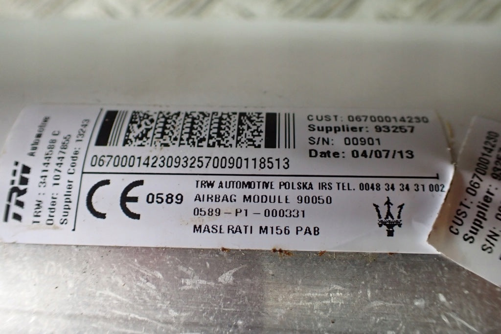 Passenger Airbag Maserati Quattroporte VI Ghibli 2013-