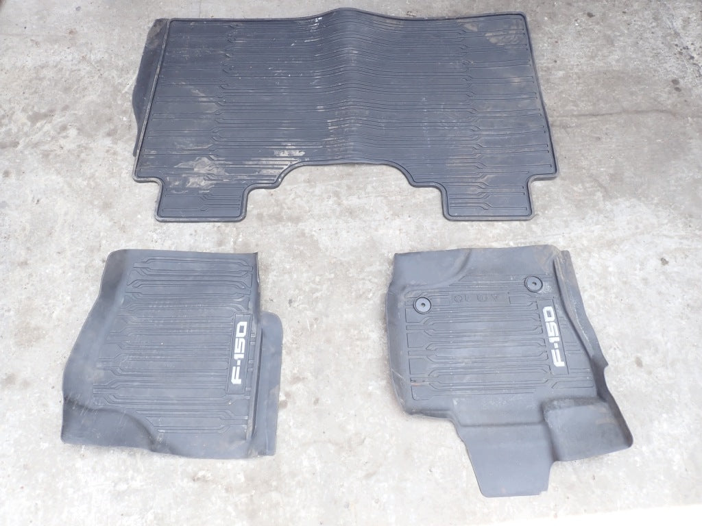 Rubber Floor Mats Set Ford F150 Hybrid Crew Cab 2022-