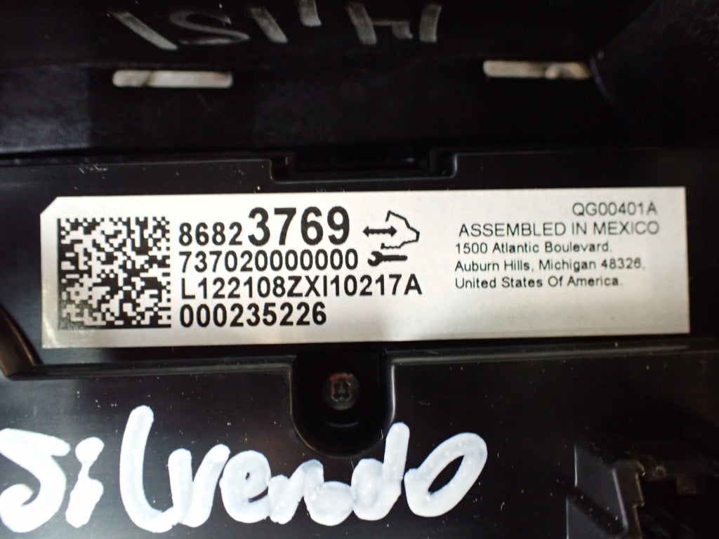 Chevrolet Silverado 2022 LIFT Climate Control Panel