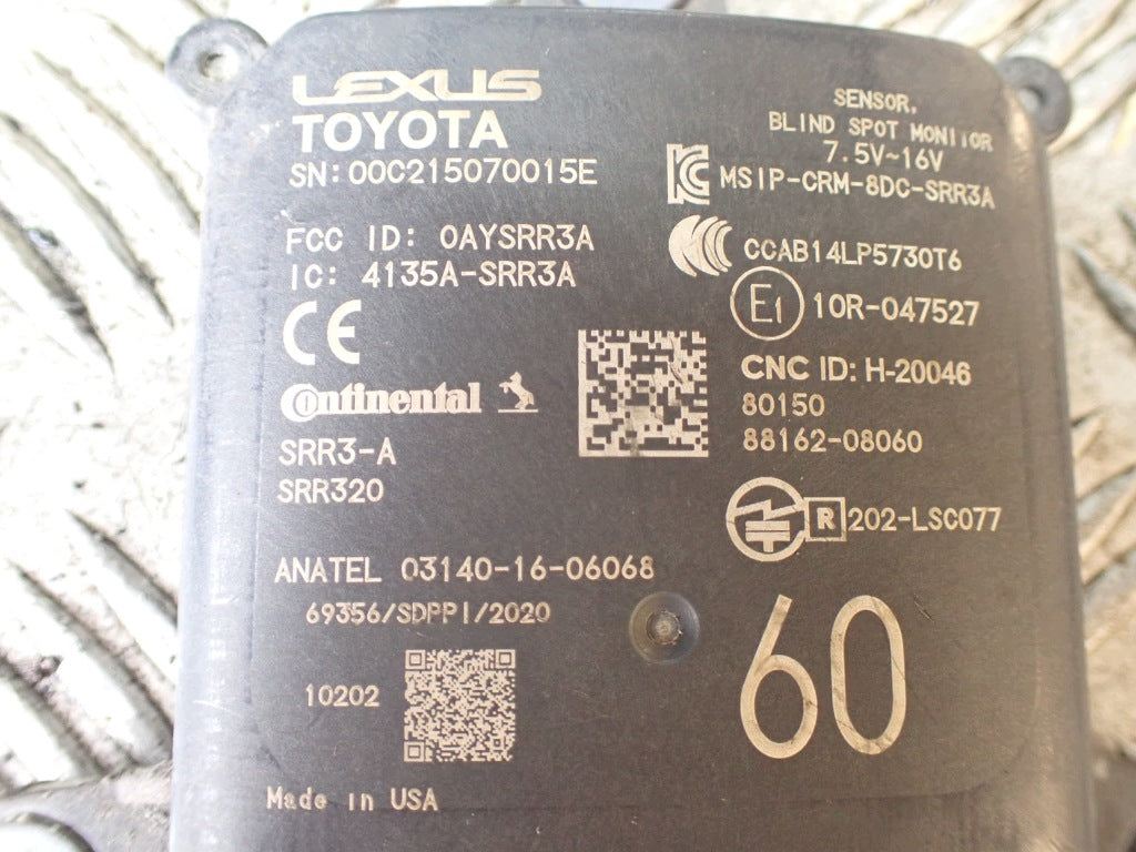 Radar Sensor Tylny Blind Spot Martwe Pole Toyota Sienna XL40 2021-