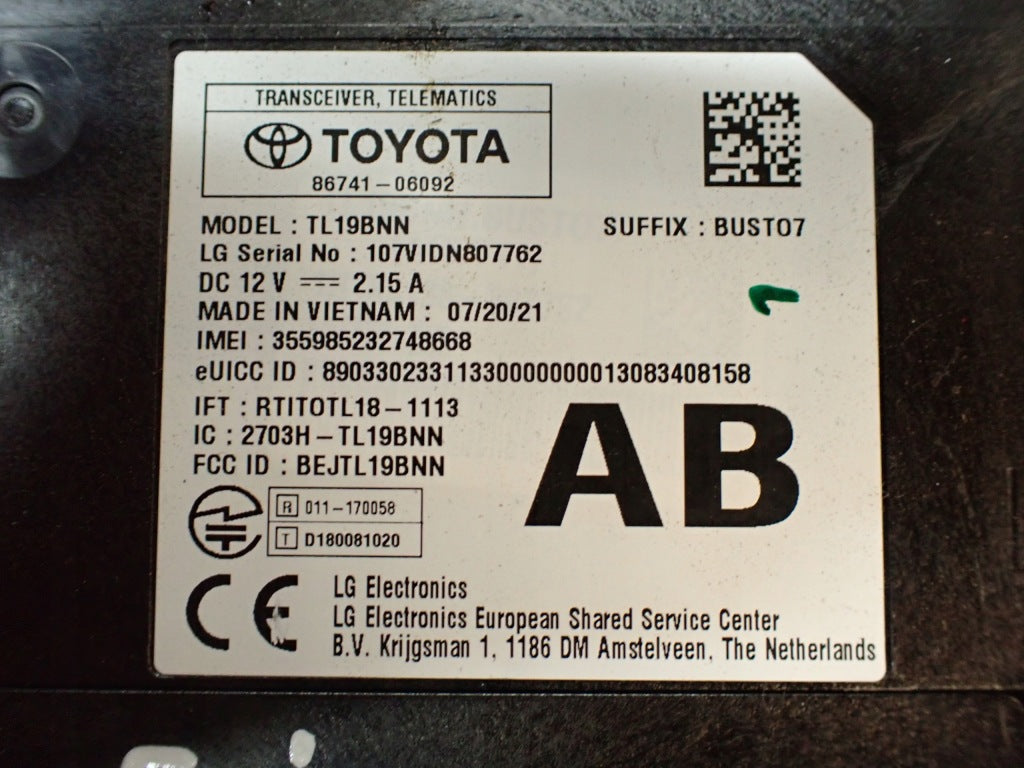 Moduł Komunikacji Telematic Toyota Sienna XL40 2021