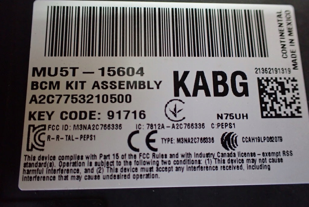 Comfort Module BCM BSI ECU Ford F150 3.5 2021-