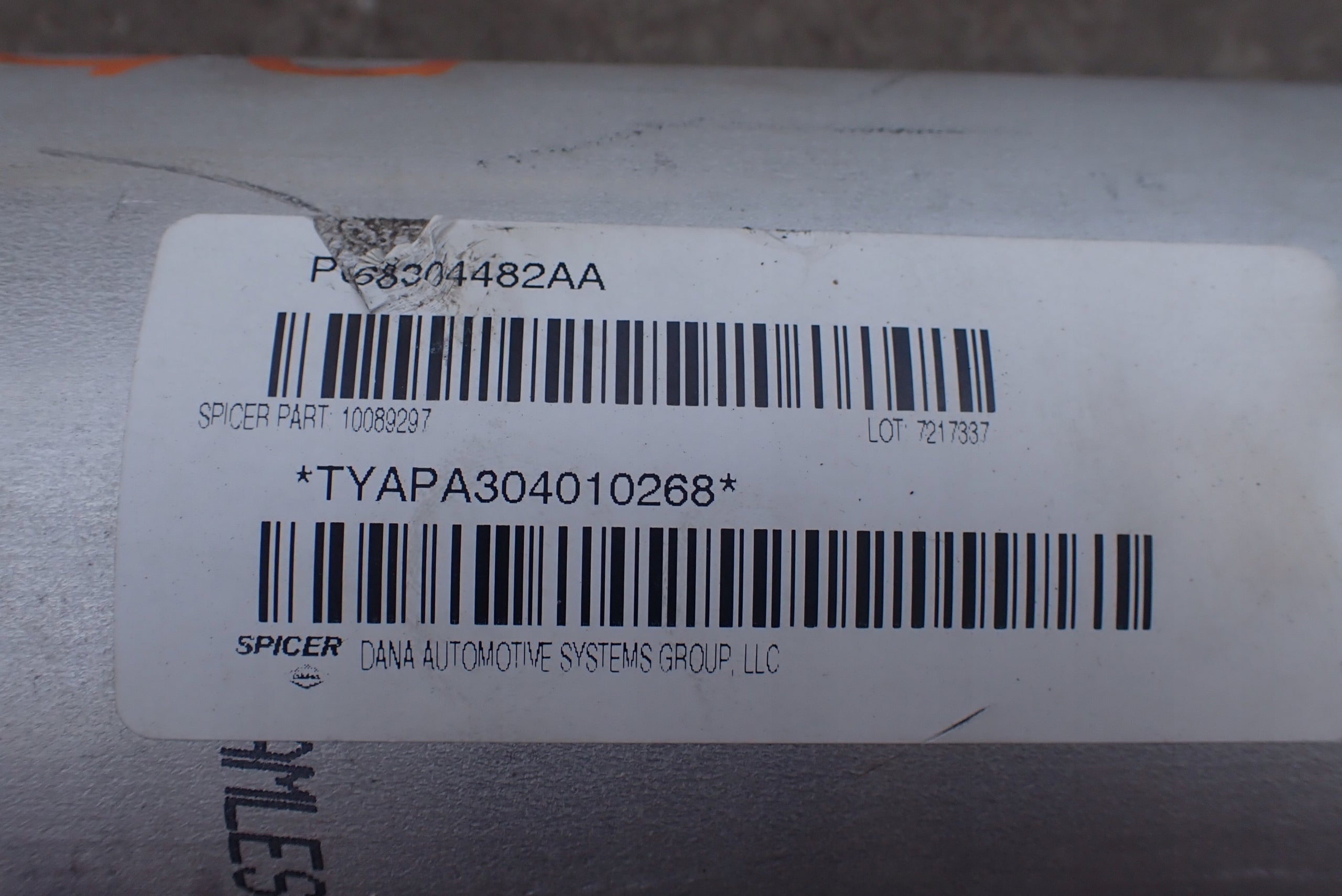 Wał Napędowy Tylny Aluminiowy Dodge RAM V 4x4 3.0 Diesel 2019-