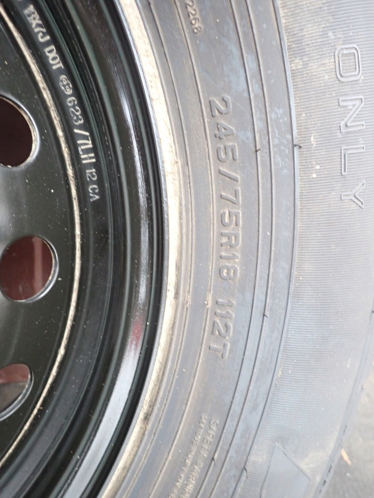 Wheel Rim Tire 245/75 18 Spare Spare Toyota Tundra Sequoia 2022-