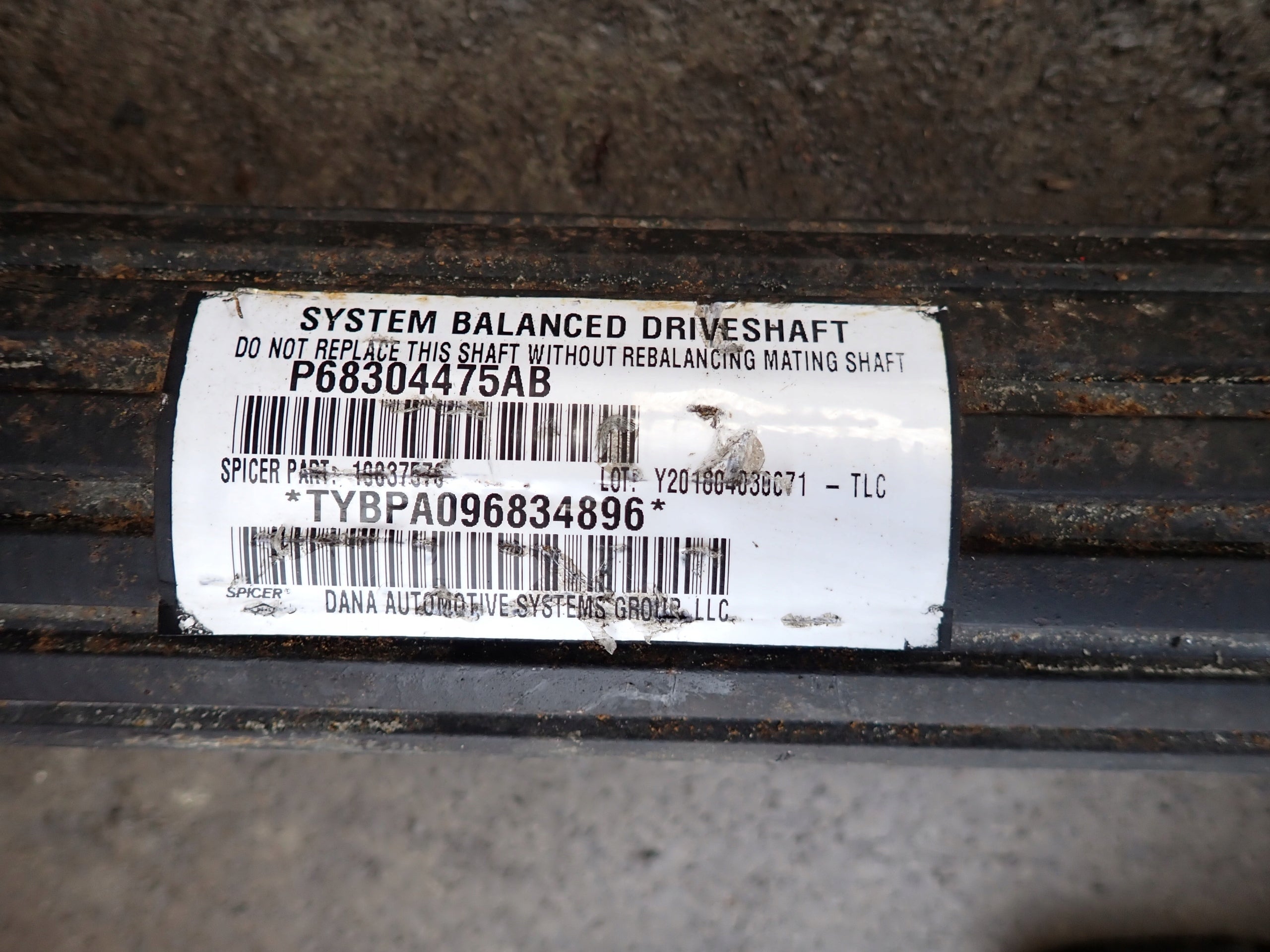 Wał Napędowy Tylny Dodge RAM V 4x2 2019-