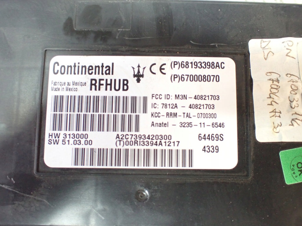 Moduł RFHUB Keyless Maserati Quattroporte Ghibli