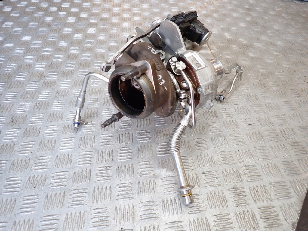 Turbosprężarka do Ford F150 3.5 Ecoboost i Raptor 2024, prawa strona, część marki Autolandparts, widok na turbinę i elementy.