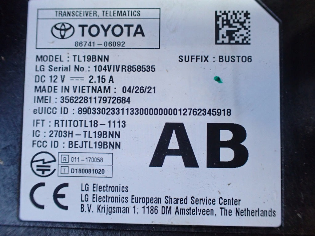 Moduł Komunikacji Telematic Toyota Sienna XL40 2021