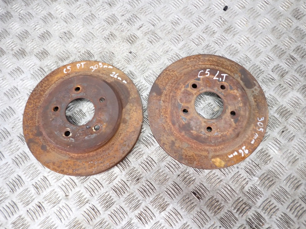 Rear Brake Discs Pair Chevrolet Corvette C5 2001