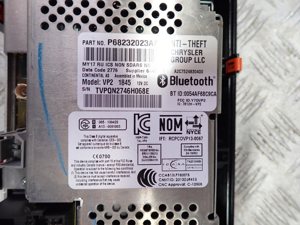 Radio Wyświetlacz Monitor Chrysler Pacifica 16-