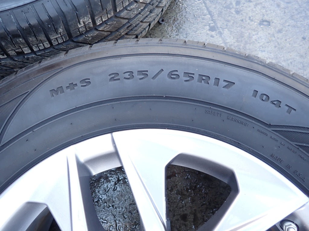 Wheels Rims with Tires Set of Pressure Sensors 17